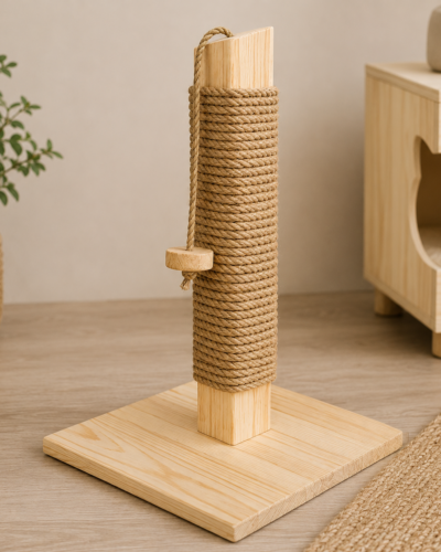 Natural Pine Cat Scratching Post